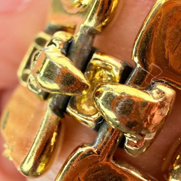 Heavy 124g Vintage AFJ Gold-Tone Panther Link Collar Necklace Bold Runway Choker - Picture 5 of 12